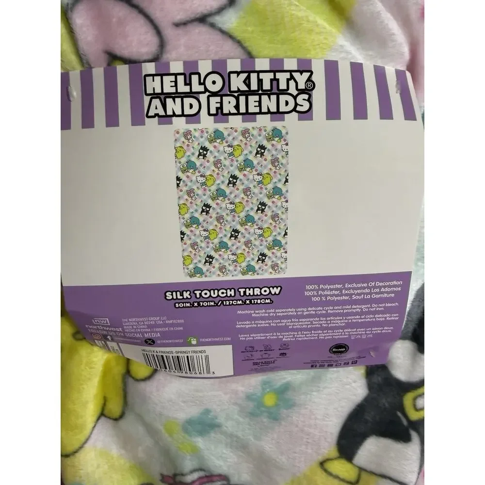 Hello Kitty & Friends Throw Blanket Silk Touch 50x70 Springy Keroppi 2024 Sanrio